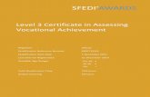 Level 3 Certificate in Assessing Vocational Achievementsfediawards.co.uk/media/Level-3-Certificate-in-Assessing-Vocational... · Level 3 Certificate in Assessing Vocational Achievement