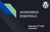 WORDPRESS ESSENTIALS · WordPress Pages vs. Posts. Pages are used for static content. For example an “About” page. Posts on the other hand are used to display dynamic content.