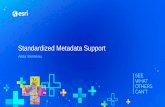 Standardized Metadata Support - Esri€¦ · Supporting cast of ISO metadata standards •ISO 19110:2016 Methodology for feature cataloguing-Implementation is included in this standard•ISO