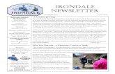 IRONDALEIRONDALE NEWSLETTER NEWSLETTER issue.pdf · NEWSLETTER NEWSLETTER Bark Lake Cultural Developments Charitable No. 80487 0087 RR0001 9 member Board of Directors Historical ...