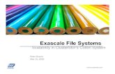 Exascale File Systems - Teratec€¦ · Content A few words about Lustre System overview Management Availability I/O Scalable communications