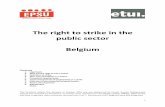 The right to strike in the public sector Belgium...The Belgian Supreme Court has founded the recognition of the strike intended is a collective and voluntary stoppage of work on the