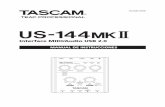 US-144MKII Owner's Manual · • TASCAM es una marca comercial registrada de TEAC Corporation. • Microsoft, Windows, Windows XP y Windows Vista son marcas registradas o marcas comerciales