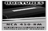 nca 450-RM - RevZilla.com · The NCA 450-RM is rated for 50 watts per channel using 2 ohm speakers at 14.4 volts at 1% Total Harmonic Distortion (THD). Although this amplifier makes