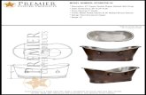 PREMIER COPPER PRODUCTS 50 32 MODEL NUMBER: … · PREMIER COPPER PRODUCTS 50 32" MODEL NUMBER: BTDR67DB-Nl Description: 67" Copper Double Slipper Bathtub With Rings * Outer Dimensions:
