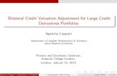 Bilateral Credit Valuation Adjustment for Large Credit ... · Credit Swisse Bank of America Bank of America Fixed coupon Variable coupon Interest Rates Swap Fixed coupon Variable