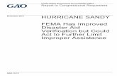 GAO-15-15, HURRICANE SANDY: FEMA Has Improved Disaster … · 2020. 9. 4. · Hurricanes Katrina and Rita, which caused an estimated $159.4 billion in damages. The response to these