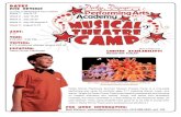 2013 Summer Musical Theatre Camp Registration Form · 2013 Summer Musical Theatre Camp Registration Form Student’s Name: Nickname (if applicable): Date of Birth: Male / Female (please