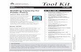 Building Public Policy Capacity cover - pointk.org · Building Capacity for Public Policy About this Tool Kit This tool kit reviews the factors we found to have the greatest impact