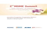2nd MSME Summit · 2017. 11. 20. · Innovation Ecosystem: Cooperation Matters! The case of the SME, Cluster and Automotive Industry in German System 14th March 2013, New Delhi 2nd