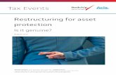 Restructuring for asset protection - Redchip Lawyers...Asset protection and tax integrity provisions Presented by Brian Richards 1. Introduction For many small business owners, the