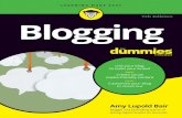 Blogging - download.e- viii Blogging For Dummies Keeping Your Job While Blogging . . . . . . . . . .