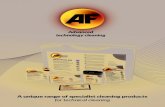 A unique range of specialist cleaning products for ... · 2 | AF Specialist Cleaning Cardclene AF Cardclene is a pack of 20 cards impregnated with IPA solution for cleaning chip and