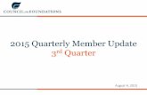 2015 Quarterly Member Update 2nd & 3rd Quarter · The Patterson Foundation Rancho Santa Fe Foundation Robert R. McCormick Foundation Robin Hood Foundation The Royal Foundation of