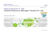 Session 9074 IBM zEnterprise™ 196 Unified Resource Manager ... · © 2011 IBM Corporation IBM zEnterprise™ 196 Unified Resource Manager Hands-On Lab February 28 th, 2011 Andreas