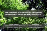 THE EFFECTS OF INVASIVE SPECIES AND HABITAT …woodland areas with different invasive species management histories Hypothesis • Locations with less Lonicera maackii and Euonymus