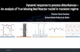 Dynamic response to process disturbances An analysis of ... · direction. Simulated Moving Bed Reactor (SMBR) Concept Catalytic Reactions ... variables one at a time Simulate TMBR