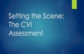 Setting the Scene: The CVI Assessment - AERBVI...These supports are determined by the CVI assessment. Cortical Visual Impairment, 2nd edition, Roman-Lantzy “Some children with CVI