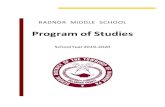 Program of Studies...RADNOR MIDDLE SCHOO L Program of Studies School Year 2019-2020 RADNOR TOWNSHIP SCHOOL DISTRICT BOARD OF SCHOOL DIRECTORS Susan Stern, …
