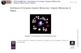 Synthesis of Complex Organic Molecules: Organic Molecules ... · just one uranium atom. SN 1987A was a 20 M star in the Large Magellanic Cloud that went supernova on February 23,
