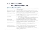 21 Varicella (chickenpox) ... 458 IMMUNISATION HANDBOOK 2020 21 Varicella (chickenpox) Key information