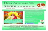 The Church of HOLY APOSTLES Catholic Romanthechurchofholyapostles.org/wp-content/uploads/2017/08/1737Augu… · online and in-person (see Page 5 for details) Feast of Assumption of