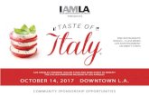 OCTOBER 14, 2017 DOWNTOWN L.A.italianhall.org/docs/TOI 17 Community Sponsorship Package.pdf · los angeles’ premiere italian food and wine event to benefit the italian american