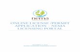 ONLINE LICENSE /PERMIT APPLICATION – NEMA LICENSING … · 2019. 12. 19. · Diana N. Mbugua Subject: Prepared by Ms. Diana Mbugua NEMA ICT Created Date: 12/18/2019 3:25:55 PM ...