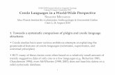 DGfS-CNRS Summer School on Linguistic Typology€¦ · DGfS-CNRS Summer School on Linguistic Typology Leipzig 15 August–3 September 2010 Creole Languages in a World-Wide Perspective