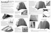 YOUR TENT IS READY! - Eureka!€¦ · CAMPING TENTS ﬁg.6 ﬁg.8 Component List: 1 Tent, 2 Tent Poles, 1 Hoop, 2 Fly Poles, 1 Carry Bag, 1 Pole Bag, 1 Stake Bag w/ Stakes and Guys,
