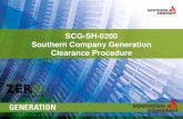SCG-SH-0200 Southern Company Generation Clearance ... · SCG-SH-0200 Southern Company Generation Clearance Procedure . Instructor Notes: Southern Company Generation Clearance Procedure