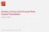 Building a Strong Client-Focused Bank - Q3 2020 investor ...€¦ · Building a Strong Client-Focused Bank. Investor Presentation. All amounts are in Canadian dollars unless otherwise