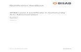Qualification Handbook BIIAB Level 2 Certificate in Community … · 2018. 1. 30. · The QN code will be displayed on the final certificate for the qualification. Qualification T