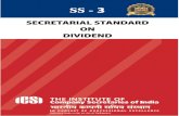 SS-3 DIVIDEND - ICSIand Final Dividend. For the purposes of this Standard, capitalization of profits in the form of bonus shares is not Dividend. Companies licensed under Section 8