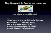 New Initiatives of the Autonomous Systems Lab · Autonomous Systems Lab Mark Patterson, mrp@vims.edu • New approach to exploring the deep sea • Roboboat 2011 - Virginia Beach