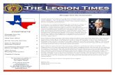Message from the Commander - American Legion · These service projects are the backbone of our Legion family. December 7th saw Former President George H.W. Bush, Senator Bob Dole