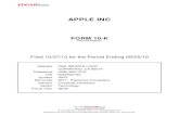 FORM 10-K - Annual report · Through the Apple Premium Reseller Program, certain third- party resellers focus on the Apple platform by prov iding a high level of integration and support