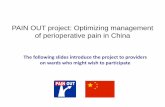 PAIN OUT project: Optimizing management of perioperative ...pain-out.med.uni-jena.de/sites/painout/files/China... · practices that aim to improve management of pain. The working
