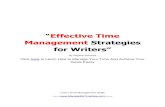 Effective Time Management Strategies for Writers€¦ · Learn Time Management Skills >>>>