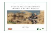 FUTURE ARMY EXPERIMENT - OpAnalytics · Expanded Battlespace •Experiment 02 (Spring 02): To measure differences in capability between current, evolutionary and revolutionary battle