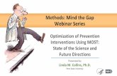 Methods: Mind the Gap Webinar Series ODP... · Two projects I mentioned in my 2013 Mind the Gap ... Precessation nicotine patch. Yes. No: Precessation ad lib oral NRT (gum) Yes: No.
