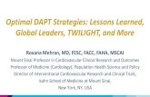 Optimal DAPT Strategies: Lessons Learned, Global Leaders, … · 2019. 11. 1. · Medical Solutions, Phillips (Spectranetics), PLx Pharma, Roivant ... Claret Medical, Elixir Medical