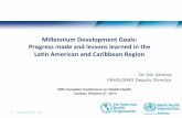 Millennium(Development(Goals ... · 7 | Presentation title | 2013 MDG(Target(6.A.(Epidemic(halted(by(2015(and(Reversed(Spread(of(HIV/AIDS(68% 73% 78% 0% 20% 40% 60% 80% 100% 2010