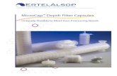 MicroCap Depth Filter Capsules - ErtelAlsop · MicroCap Depth Filtration Products Page 3 Filter Area MicroCap Capsule Single Layer (cm²)* Double Layer (cm²)** MC1 23 23 MC2 170