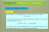 Section 41: Indefinite Integrals · Properties of the Indefinite Integral: to as many functions as we need. difference of the individual integrals.This rule can be extended the integral