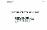 ATHLETE’S GUIDE - Triathlon.org · “ onference entre “Parle”, address: Ukraine, Dnipro, Troyits’ka Street 21-H. 6.5. TIMING CHIPS On race day athletes will be given a timing