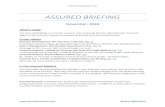 Assured Briefing - Assured Research · Assured Research, LLC @AssuredResearch ASSURED BRIEFING November, 2018 Whats Inside The Assured Briefing is a monthly research note analyzing