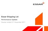Essar Shipping Ltd Meet/226221_20120208.pdf · 4 Essar Shipping – Key Highlights Essar Shipping revenue increased to Rs 729.20 crore for Q3 FY12 as against Rs 658.88 crore in Q3