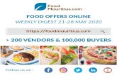 > 200 VENDORS & 100,000 BUYERS · 5/28/2020  ·  > 200 VENDORS & 100,000 BUYERS Follow us on : Food Mauritius.com FOOD OFFERS ONLINE WEEKLY DIGEST 21-28 MAY 2020
