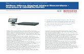 DiBos Micro Digital Video Recorders - Version 8 (EMEA/APR)€¦ · encoder can add one additional audio channel. In addition to Bosch MPEG4 network encoders, DiBos ... DiBos Micro